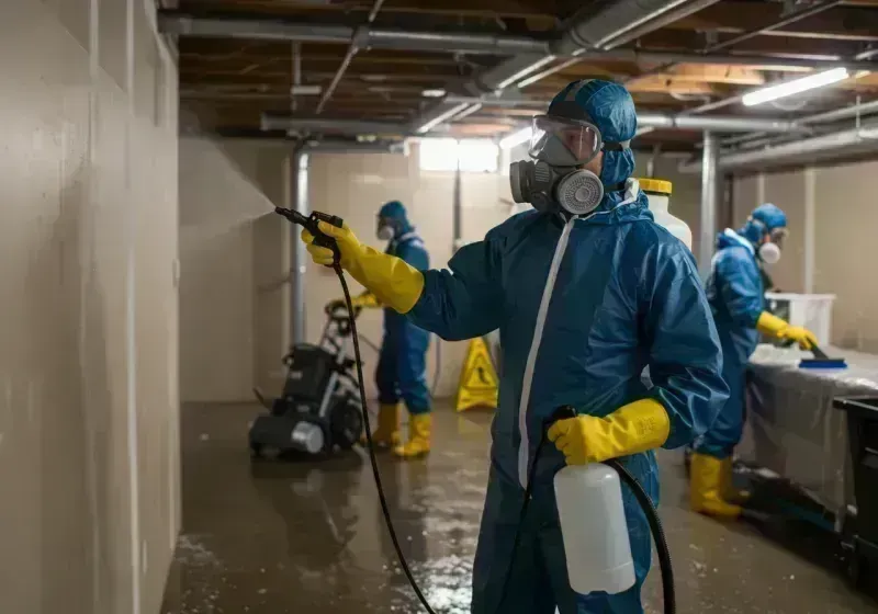 Basement Sanitization and Antimicrobial Treatment process in Caruthers, CA